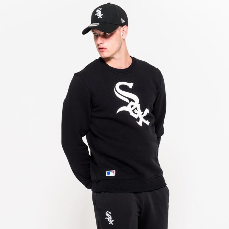 Ropa New Era Mlb Negros - Chicago Sox Team Crew Neck 36289MECW